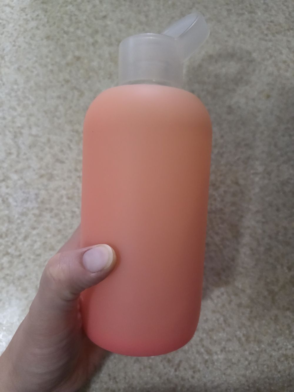 bkr Coral Silicone Water Bottle with Frosted Cap